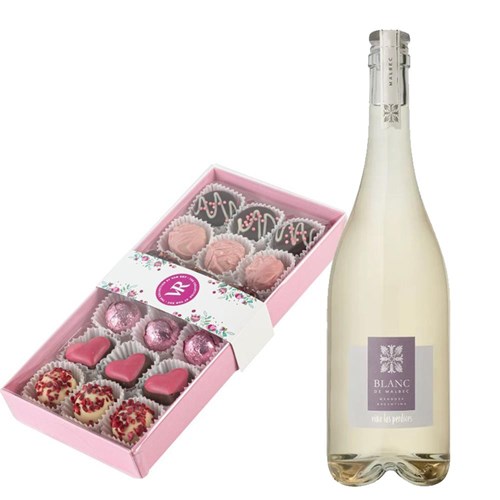 Las Perdices Logia Blanc de Malbec 75cl White Wine and Lindt Lindor Gold Bunny & Milk Chocolate Easter Egg 115G